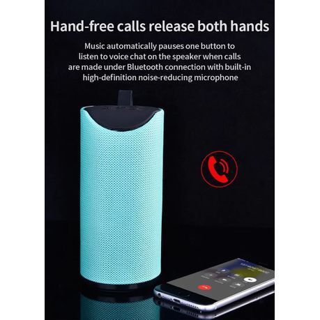 Harwa Portable Wireless Speaker with TF Card Functionality - Turquoise_3