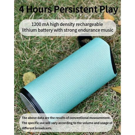 Harwa Portable Wireless Speaker with TF Card Functionality - Turquoise_4