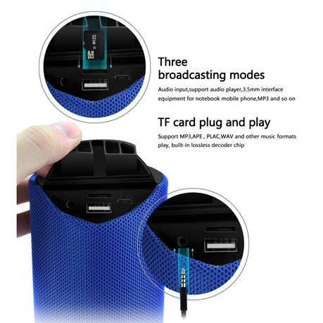 Harwa Portable Wireless Speaker with TF Card Functionality - Blue_2