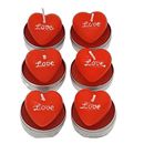 6PCS Romantic Love Heart Shaped Candles_0