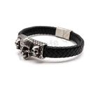 Men's Leather Bracelet / Punk Rock Leather Bracelet - I / J_5