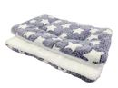 Pet Fluffy Fleece Soft Mat Cushion Pad - White Star（ Small / Medium ）_4