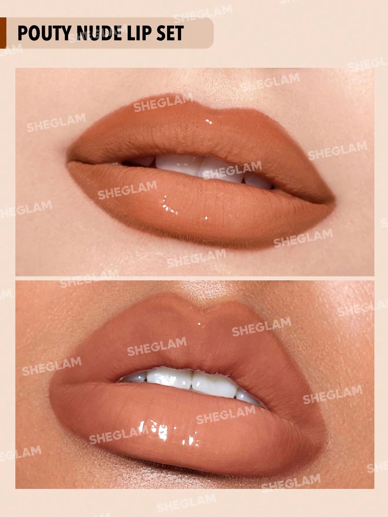 SHEGLAM Soft 90's Glam Lip Liner And Lip Duo Set - Pouty Nude_6