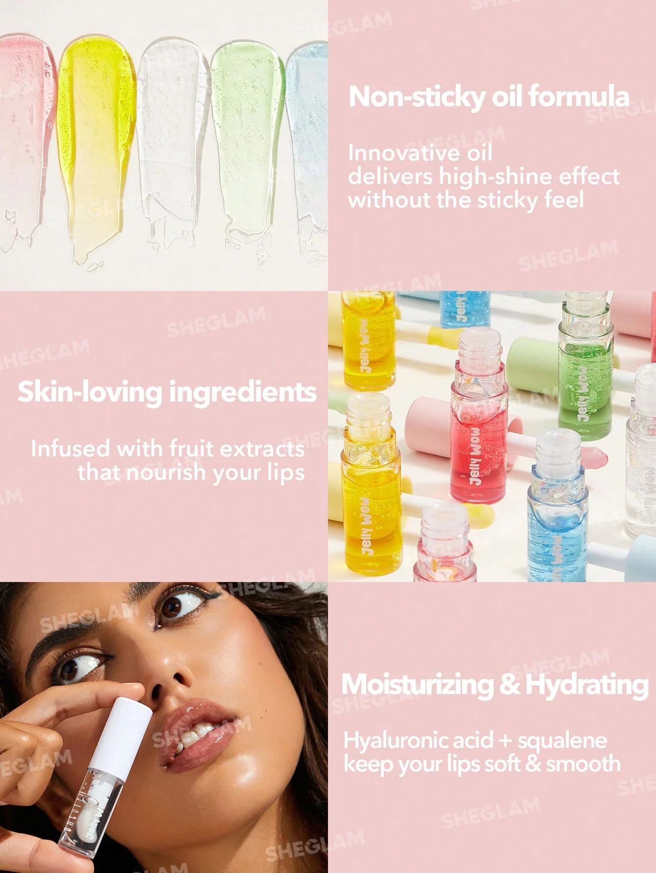 SHEGLAM Jelly Wow Hydrating Lip Oil - Berry Involved_5