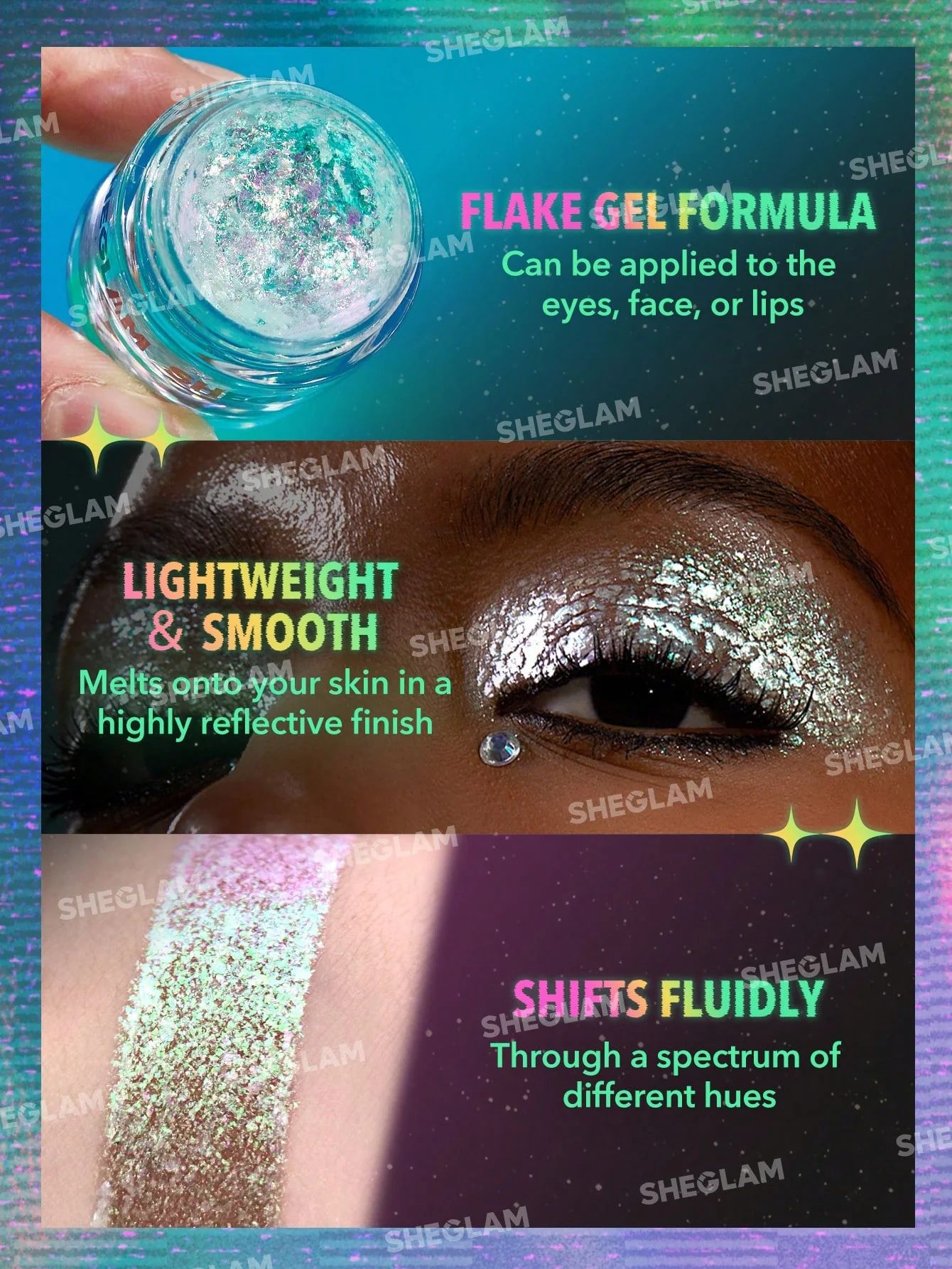 SHEGLAM Chroma Zone Multichrome Flake Gel - Mayhem Mothership_5