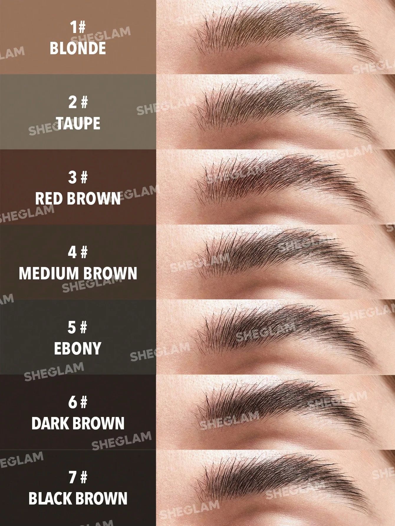 SHEGLAM Full-filled Eyebrow Palette - 101 Dark Brown_2