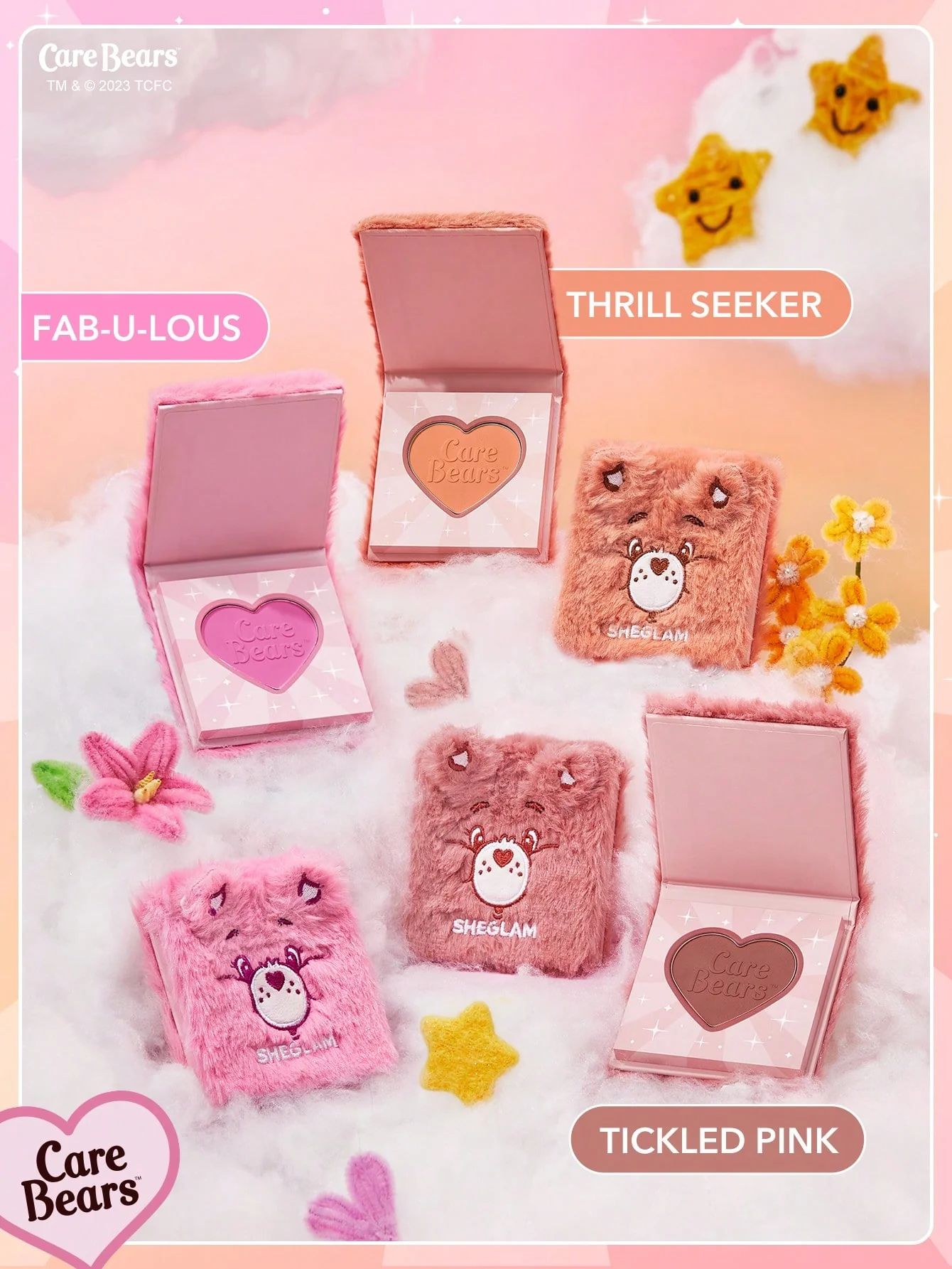 SHEGLAM X Care Bears Cuddle Time Blush - Tickled Pink_5