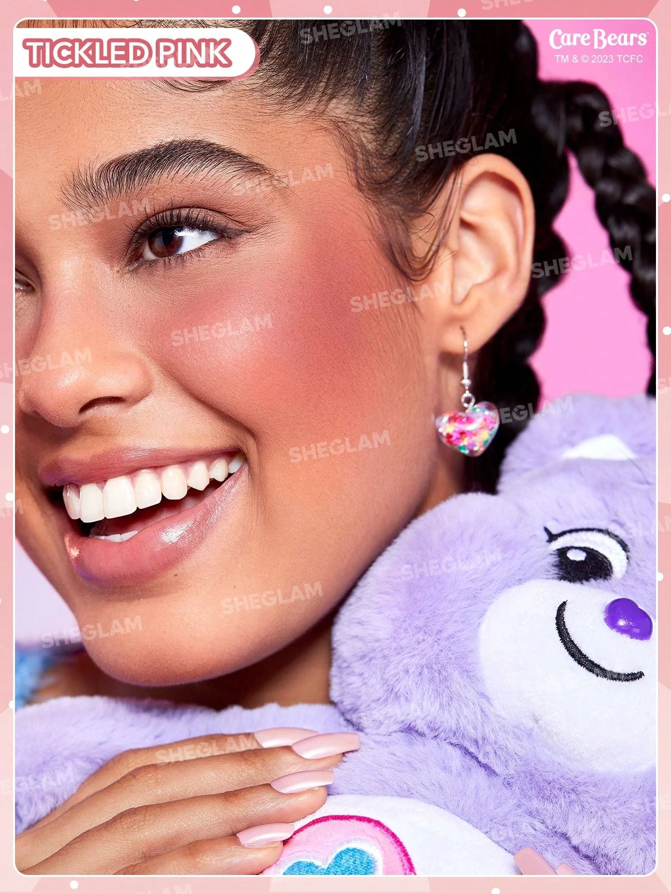 SHEGLAM X Care Bears Cuddle Time Blush - Tickled Pink_4