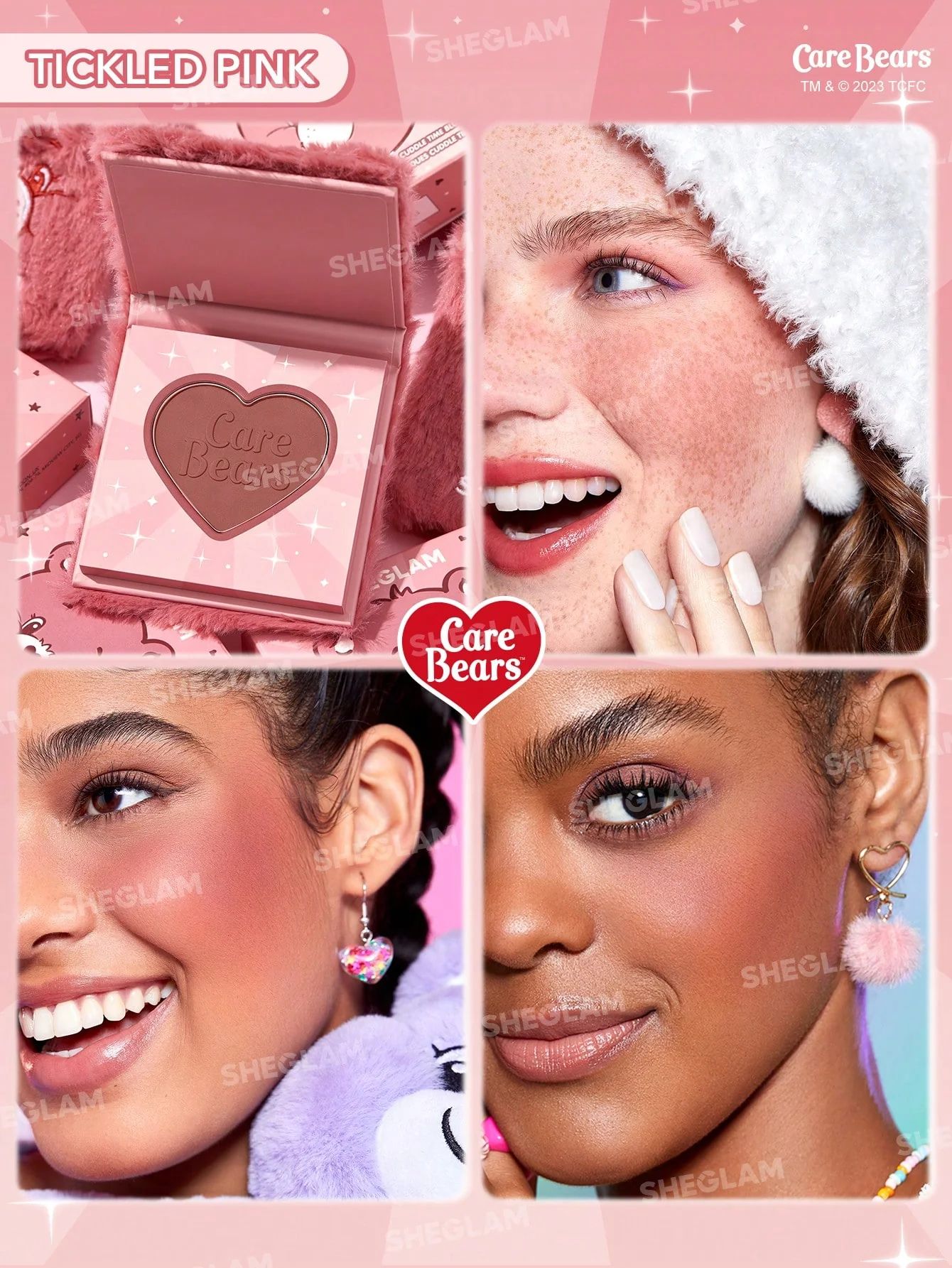 SHEGLAM X Care Bears Cuddle Time Blush - Tickled Pink_1