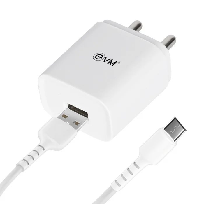 EVM CH-01 Single USB 2.4Amp. Charger with Micro USB Cable_1