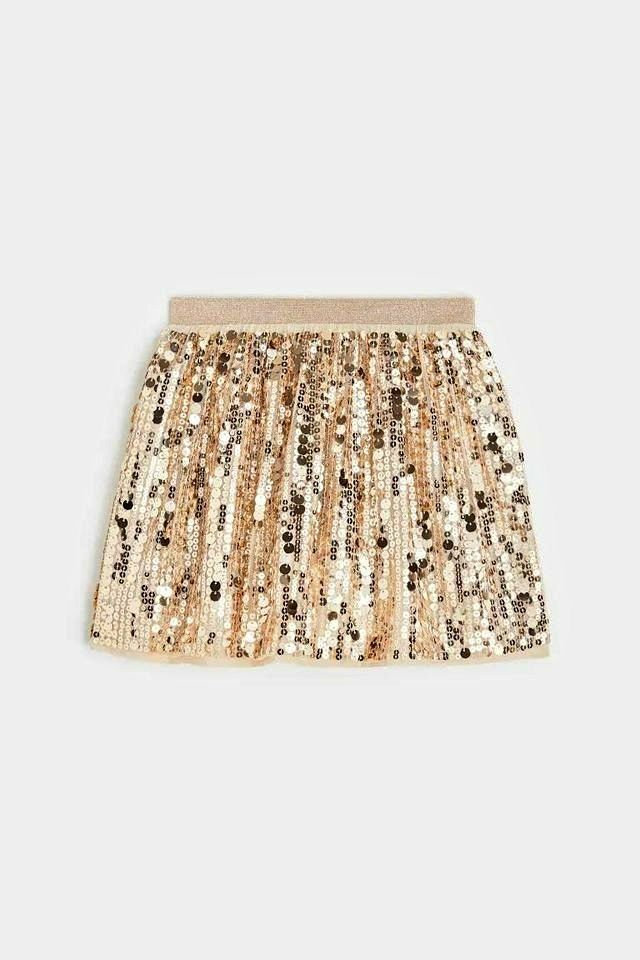 H&M Glittery, flared skirt in sequined mesh (9-10Y)_1