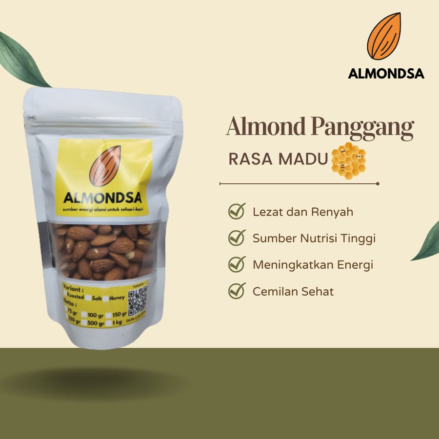 Almond Panggang Rasa Madu_0