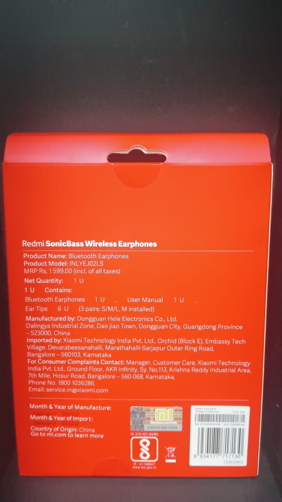 Redmi Sonic Bass Bluetooth Neckband (100% Original With GST Bill)_6