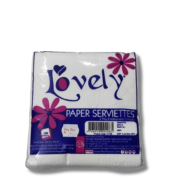 Lovely Paper Serviettes 100 Sheets_0