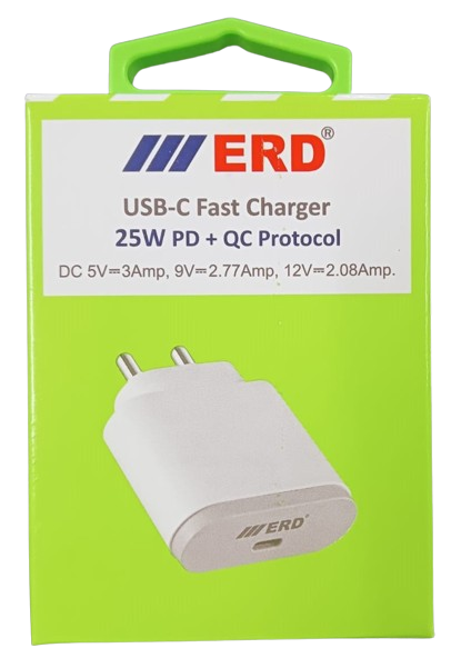 ERD TC-48 3Amp. 25W PD+QC Protocol Type-C USB Fast Charger_1