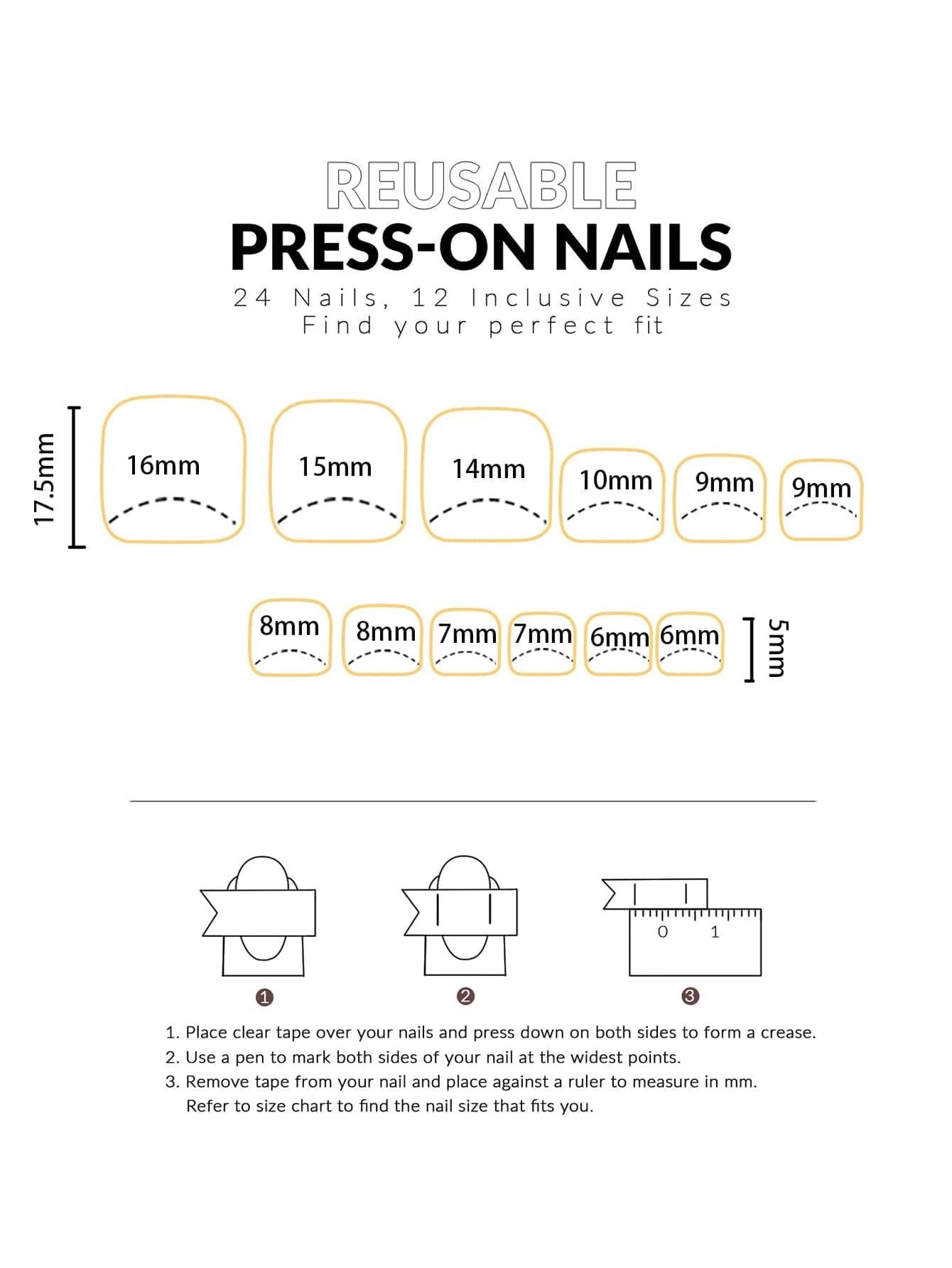 24pcs Short Square Toenails with Nail File & Tape_3