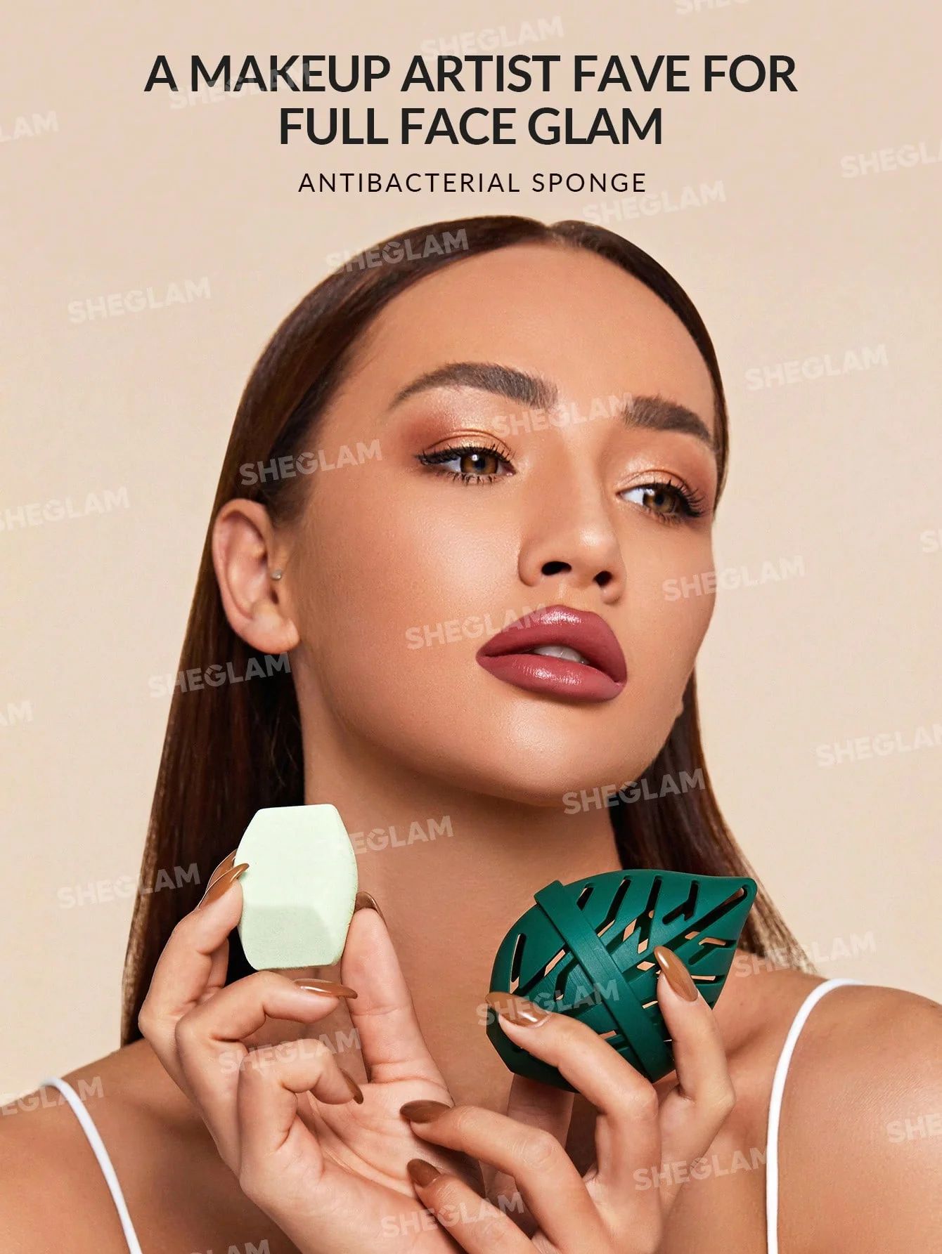 SHEGLAM Multi-Faceted Makeup Sponge Set - Green_2