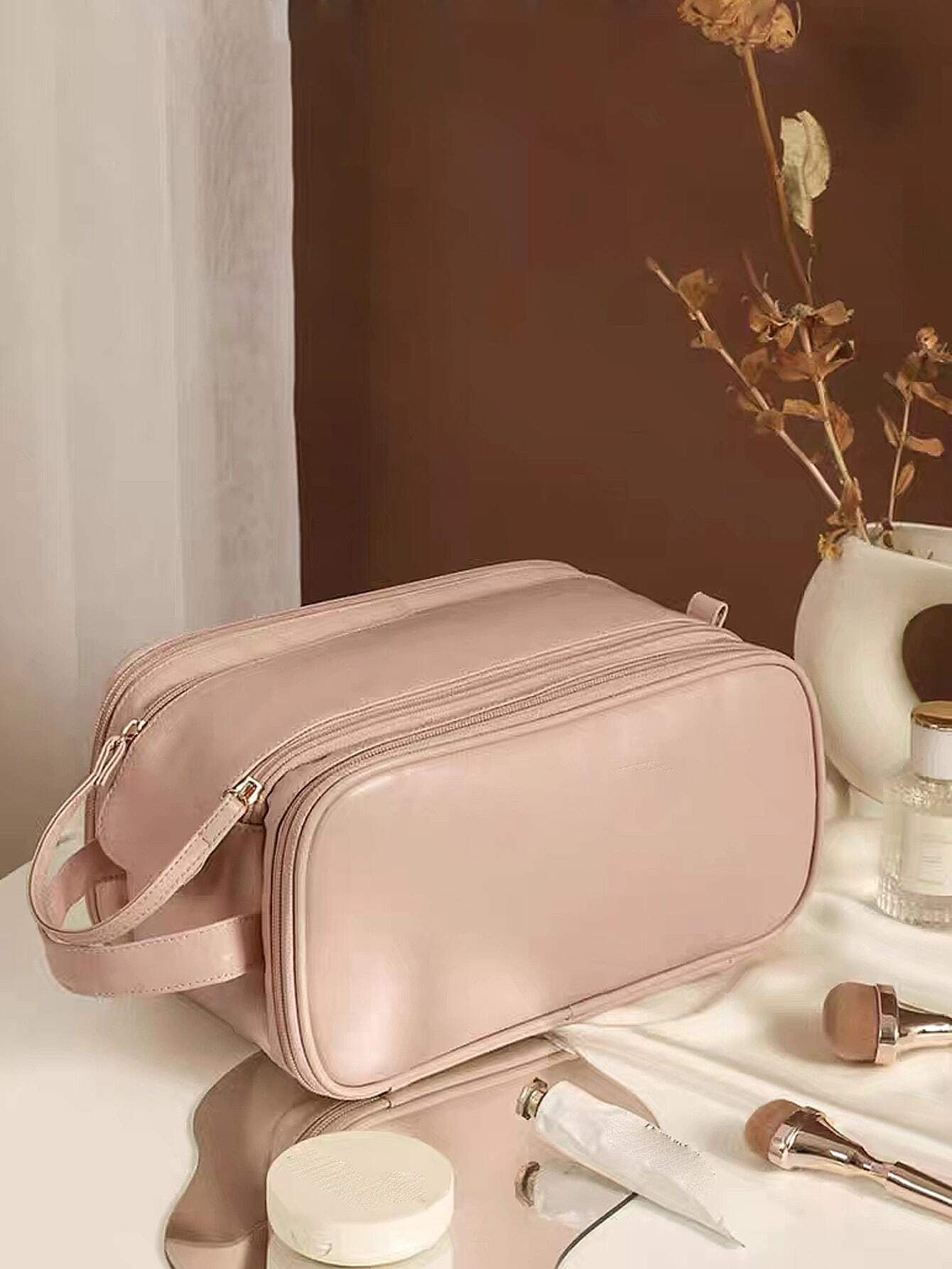 Large Capacity Cosmetic & Makeup Bag - Pink_7