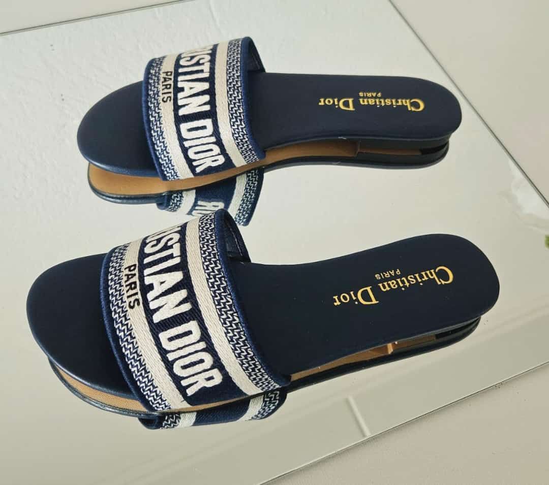 CD blue & white sandals _1