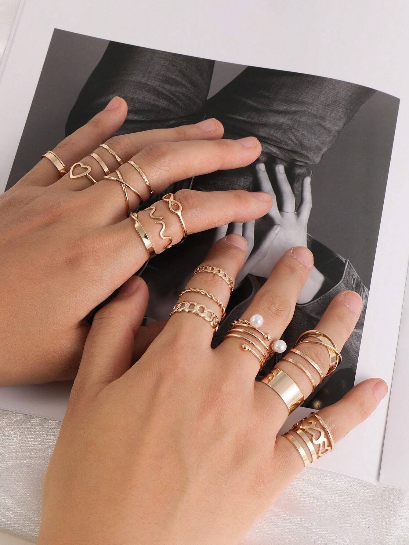 22pcs Minimalist Viking Gothic Ring Set_0