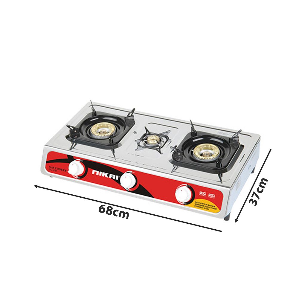 Nikai Triple Burner Gas Stove _2