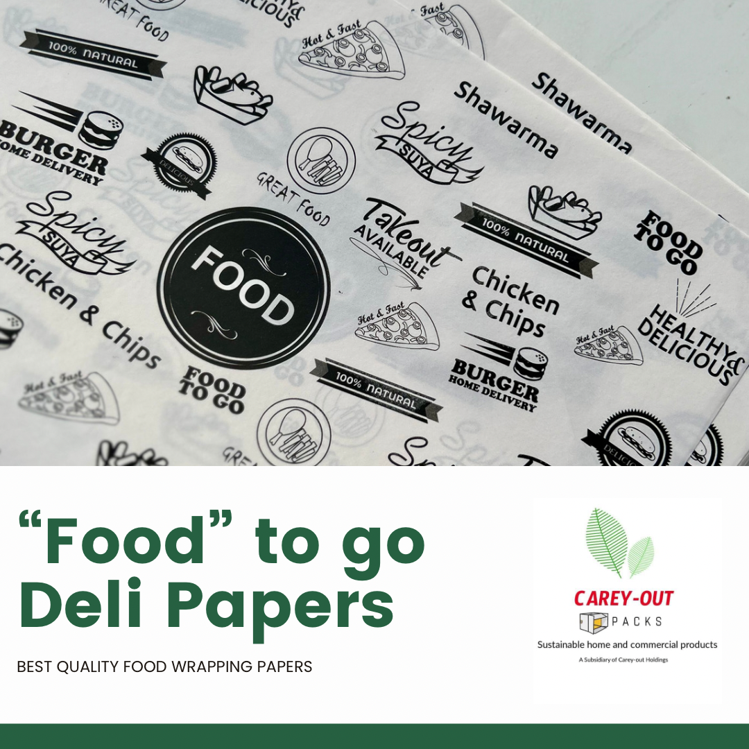 “FOOD TO GO” DELI PAPERS  / BLACK & WHITE_11