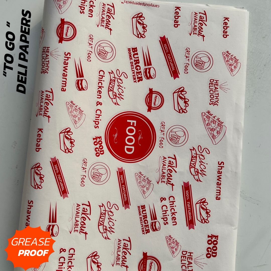 FOOD “TO GO” DELI PAPERS - / RED & WHITE _2