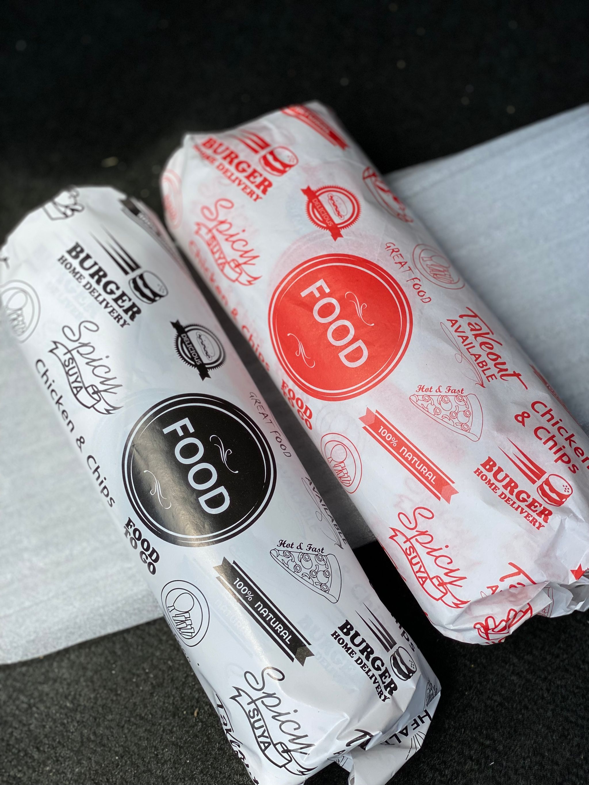 FOOD “TO GO” DELI PAPERS - / RED & WHITE _1