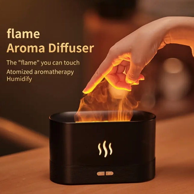 Flame Aromatherapy Humidifier/Essential Oil Diffuser _3