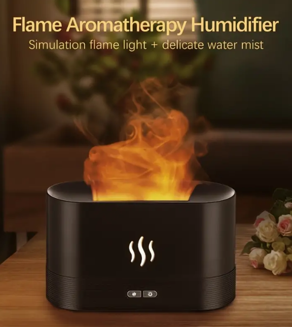 Flame Aromatherapy Humidifier/Essential Oil Diffuser _2