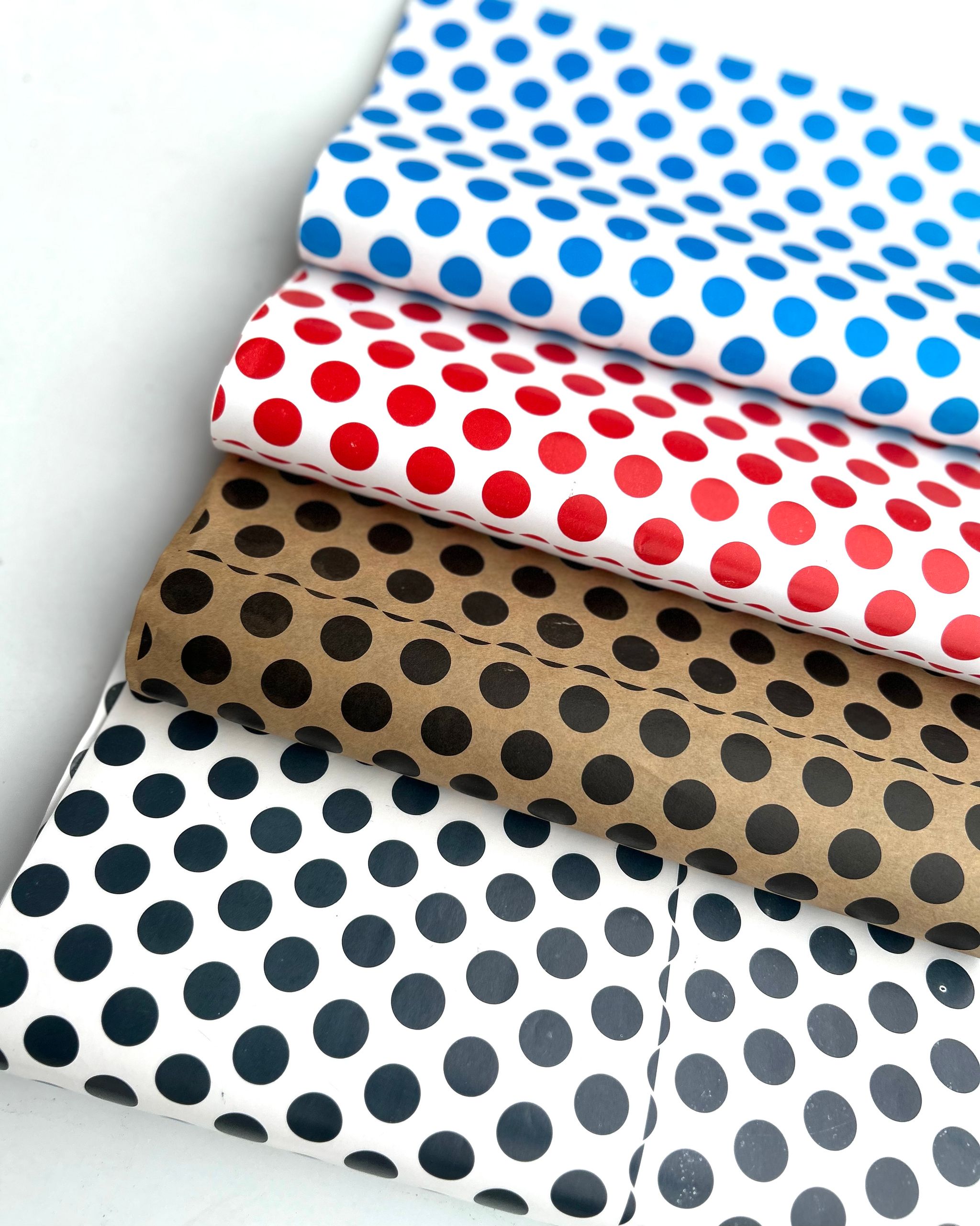 ‘’POLKA DOT” DELI PAPERS - 8.5” x 12” / BLUE & WHITE - CARTON OF 1000 SHEETS  _7