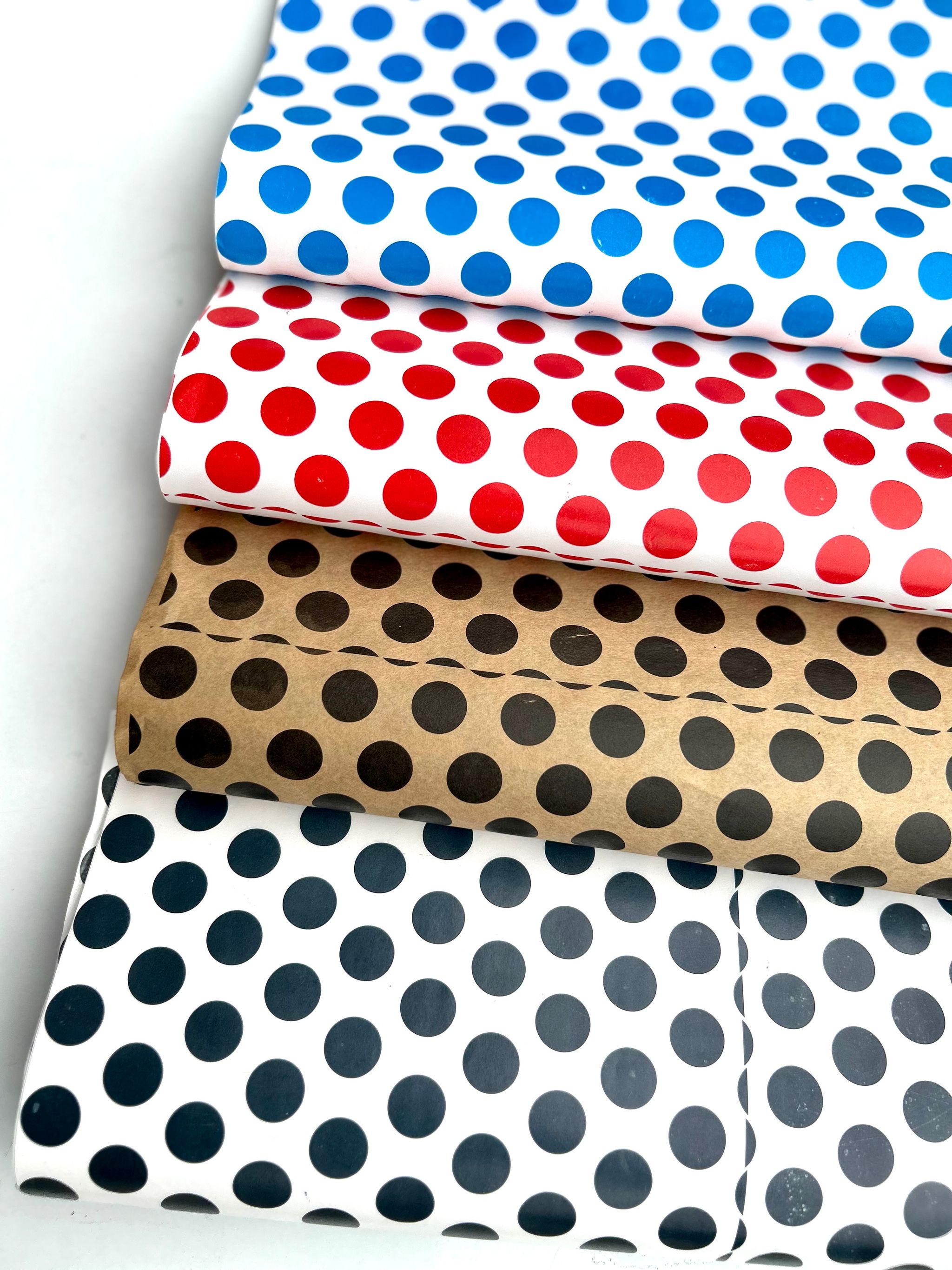 “POLKA DOT” DELI PAPERS - 12” x 12” / BLUE & WHITE - CARTON OF 1000 SHEETS_6
