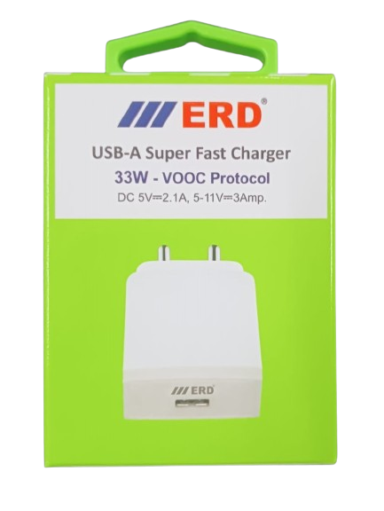 ERD TC-47 3Amp. 33W - VOOC Protocol USB-A Super Fast Charger_1