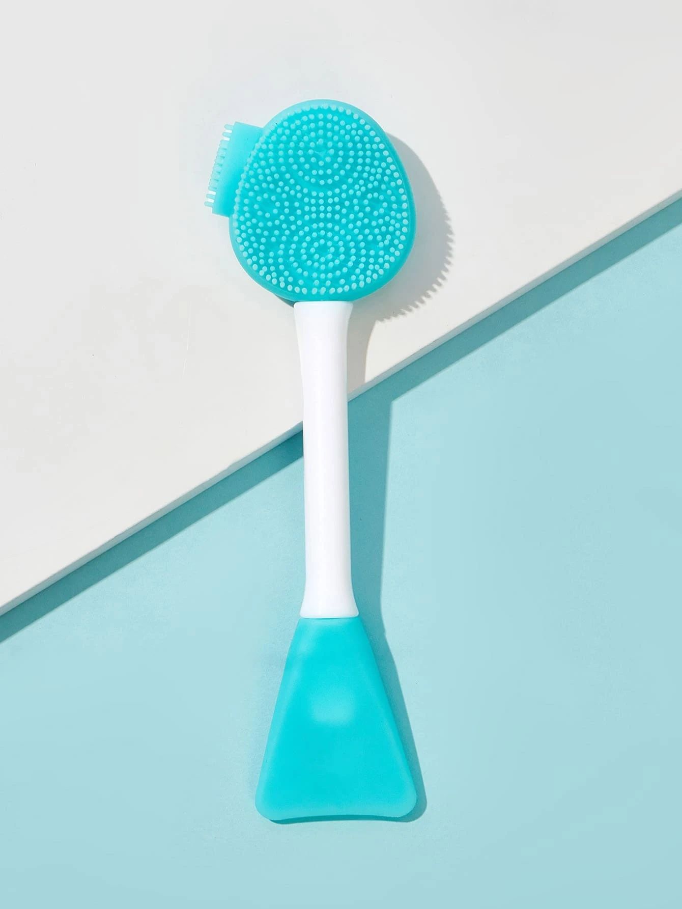 Silicone Double-End Facial Cleaning Brush - Multicolor_1