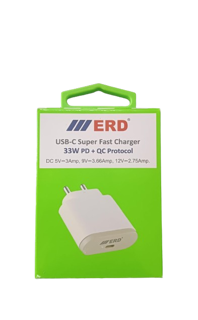 ERD TC-37 3Amp. (33W PD + QC Protocol) USB-C Super Fast Charger_2