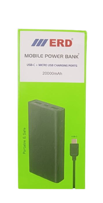 ERD PB-20KE 20000 mAh Li-Polymer PowerBank (Fast Charging, Black)_2