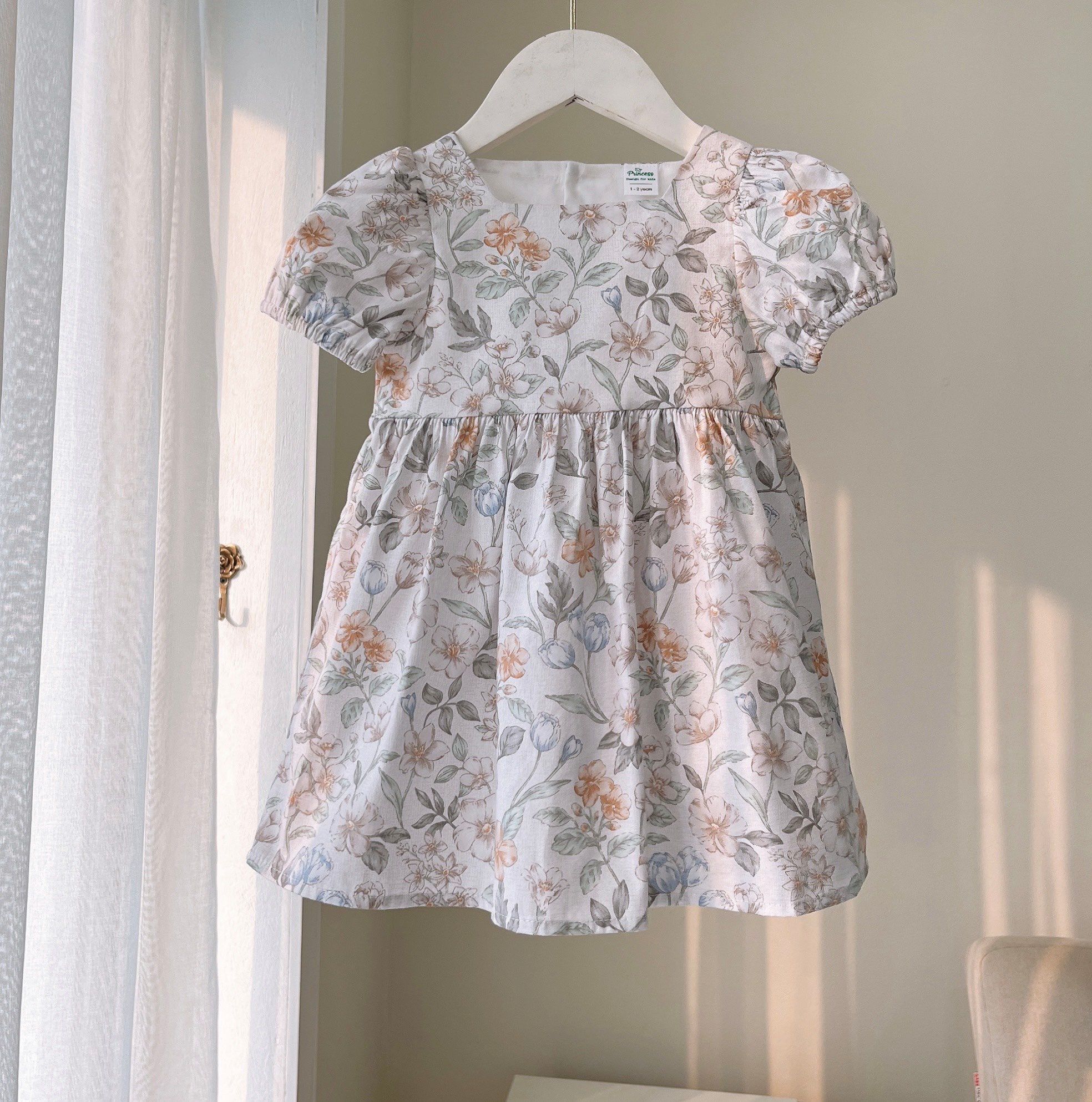 [149] Square Neck Babydoll Swing Dress (1T~8T)_4