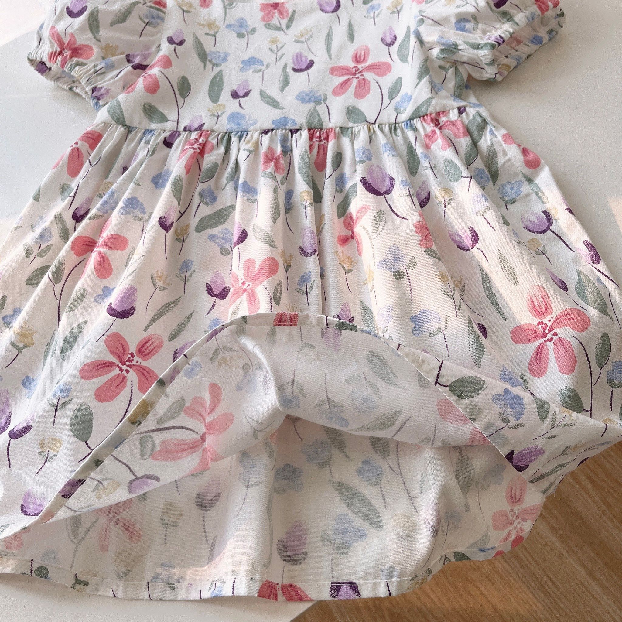 [149] Square Neck Babydoll Swing Dress (1T~8T)_7