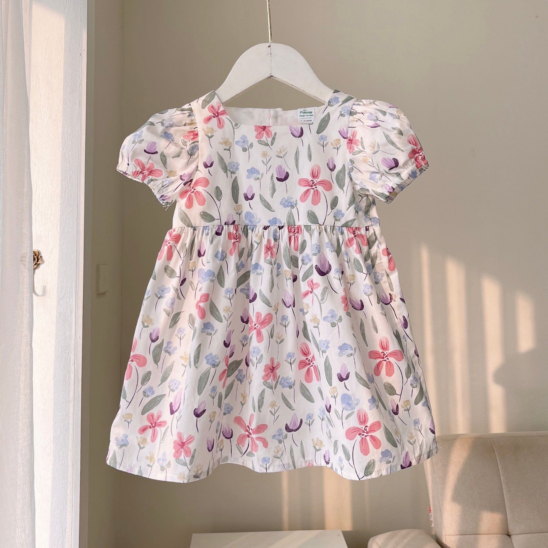 [149] Square Neck Babydoll Swing Dress (1T~8T)_2