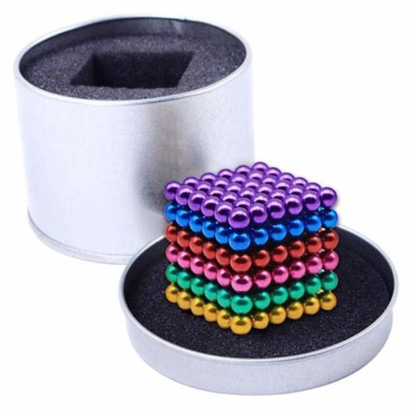 Magnetic Balls (Spheres) - 216 Piece Building Set - Colourful, - 5mm_0