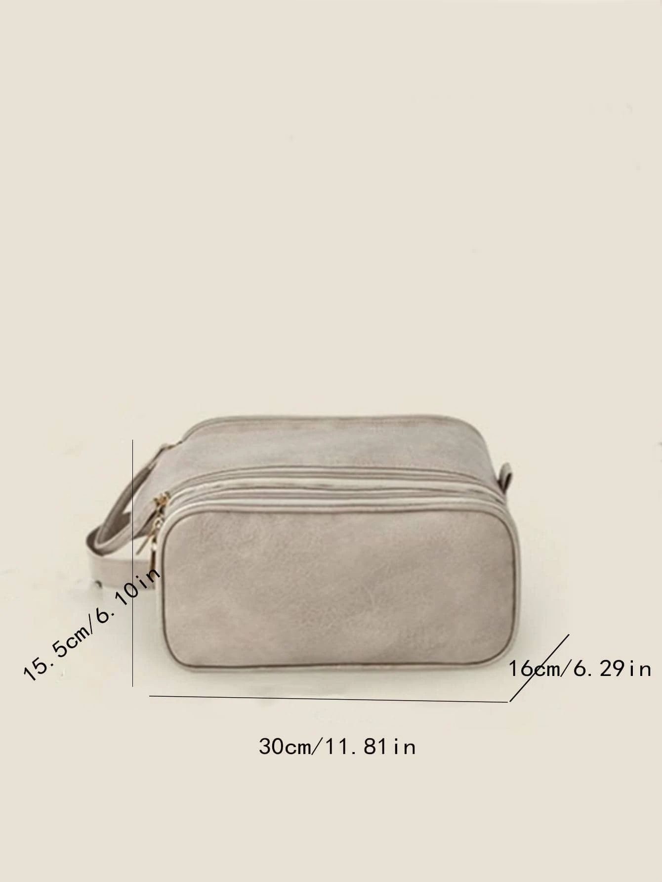 Large Capacity Cosmetic & Makeup Bag - Grey_5