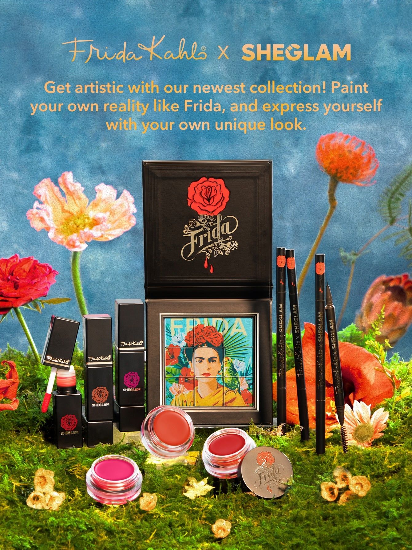 SHEGLAM X Frida Kahlo Self Portrait Cream Blush - Flower Crown_6