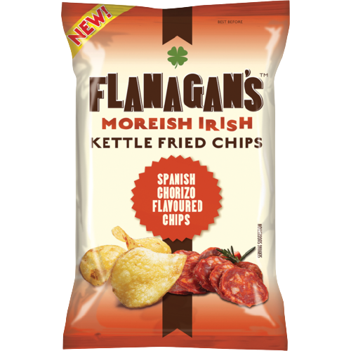 FLANAGANS CHIPS SPANISH CHORICO 125G_0