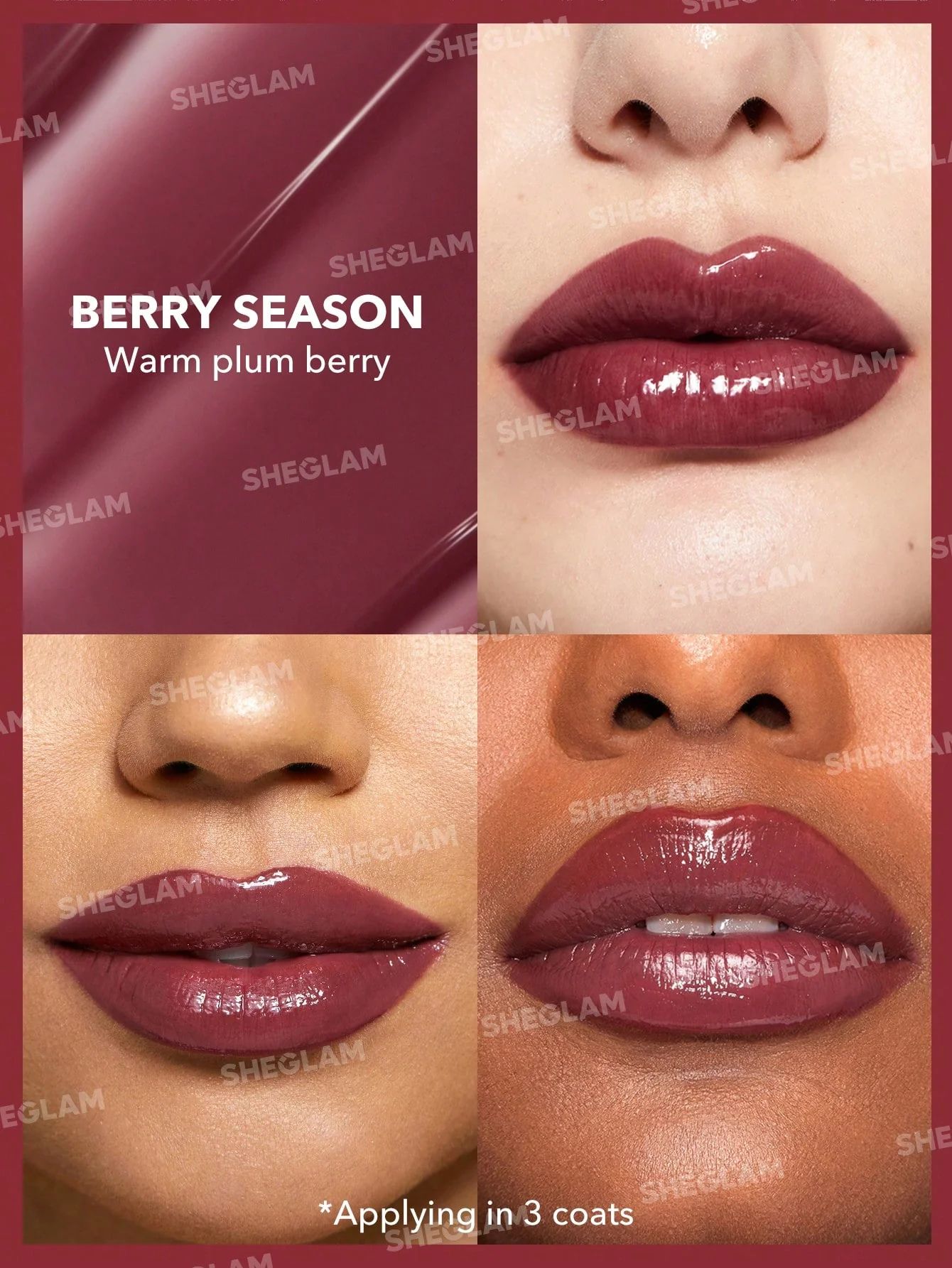 SHEGLAM Pout-Perfect Shine Lip Plumper - Berry Season_2