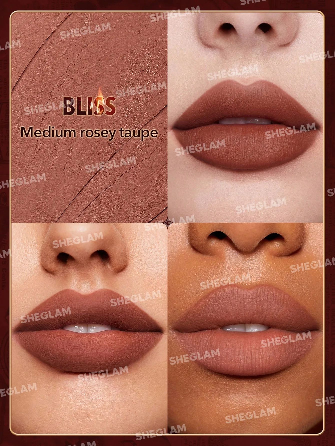 SHEGLAM Dynamatte Boom Long-Lasting Matte Lipstick (Ember Rose Ver.) - Bliss_2