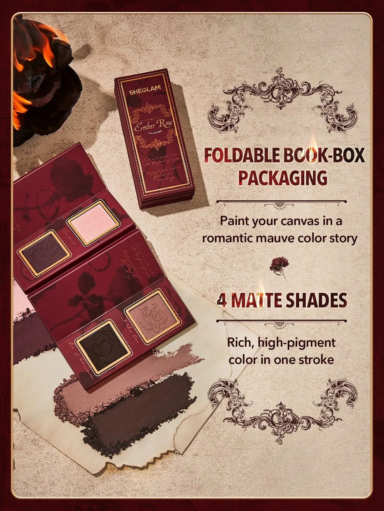 SHEGLAM Ember Rose Burning Devotion Color Palette_5