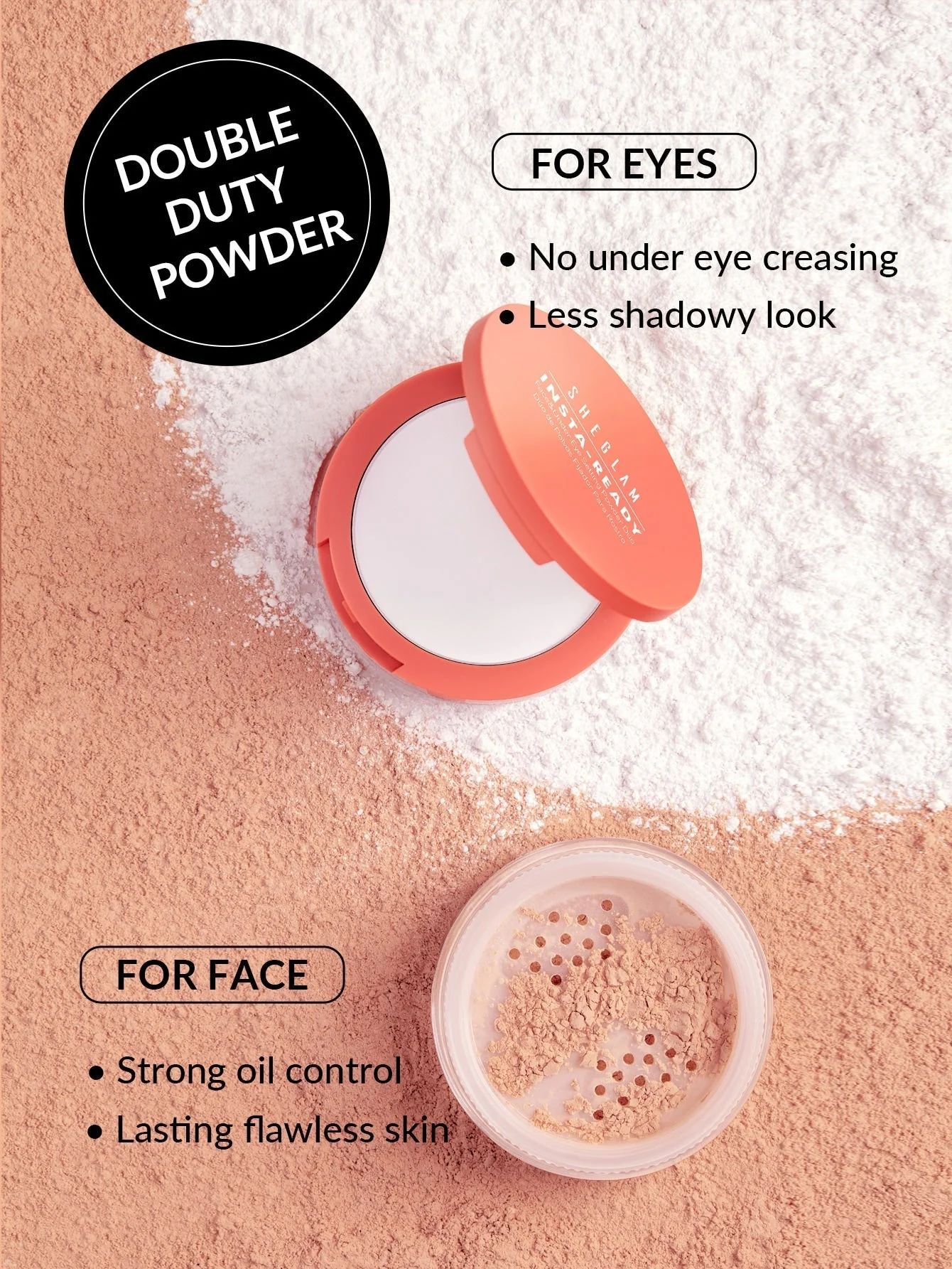 SHEGLAM Insta-Ready Face & Under Eye Setting Powder Duo - Bisque_6