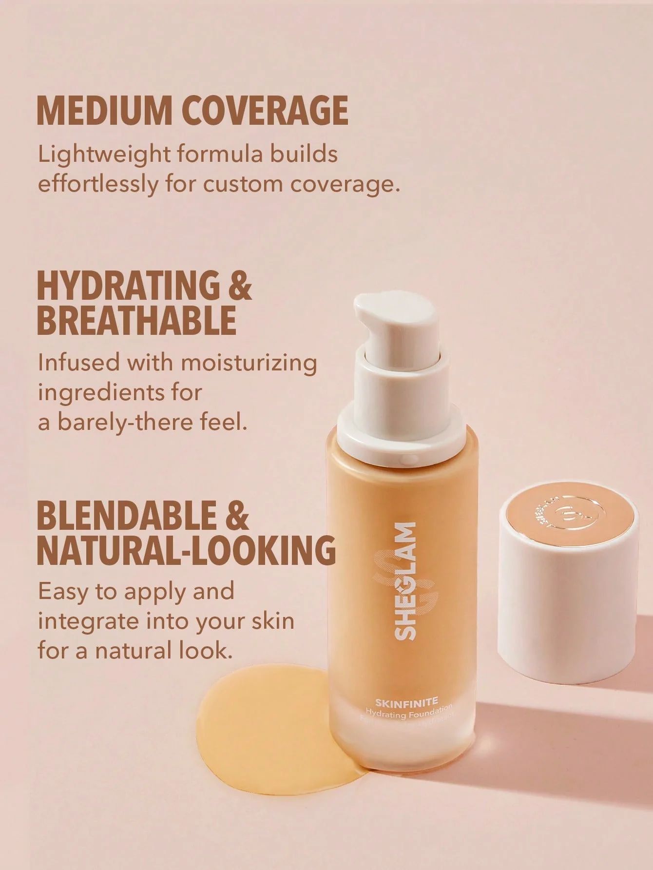 SHEGLAM Skinfinite Hydrating Foundation Sample - Wheat_7