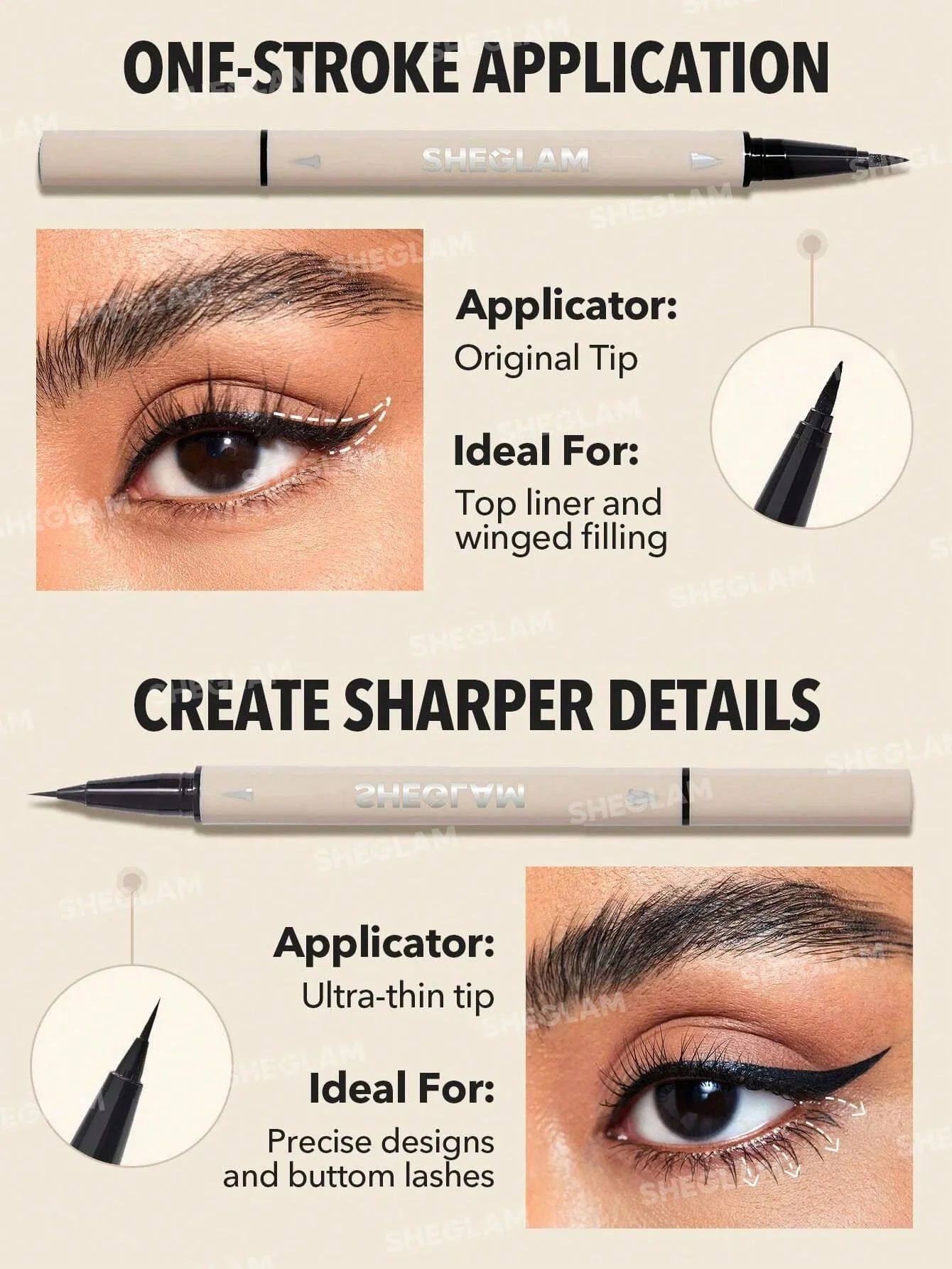 SHEGLAM Multi-Tasker Line & Detail Eyeliner Pen - Black_3