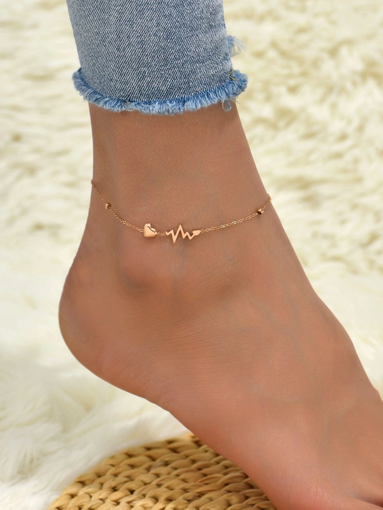 Stainless Steel Heart Anklet_4